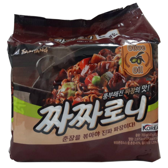 黑色炸醬麵 짜짜로니 140g/5包 全新 G-4585