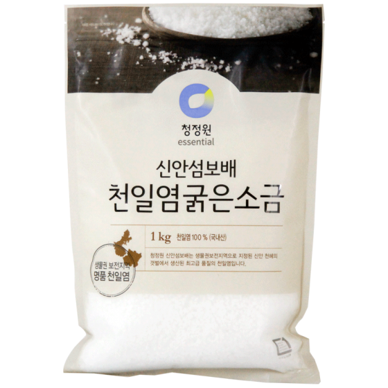 清淨園純淨粗鹽(日曬鹽) 청정원굵은소금(천일염)1kg 全新 G-4787