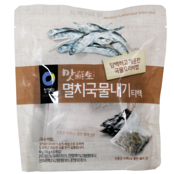 清淨園韓式小魚乾湯包청정원맛선생멸치국물내기티백10g/8包 全新 G-4821