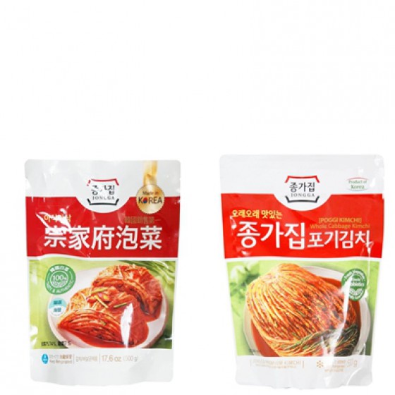 低溫配送_宗家府-泡菜종가집-포기김치 500g（整顆、整顆切片） 全新 G-5154